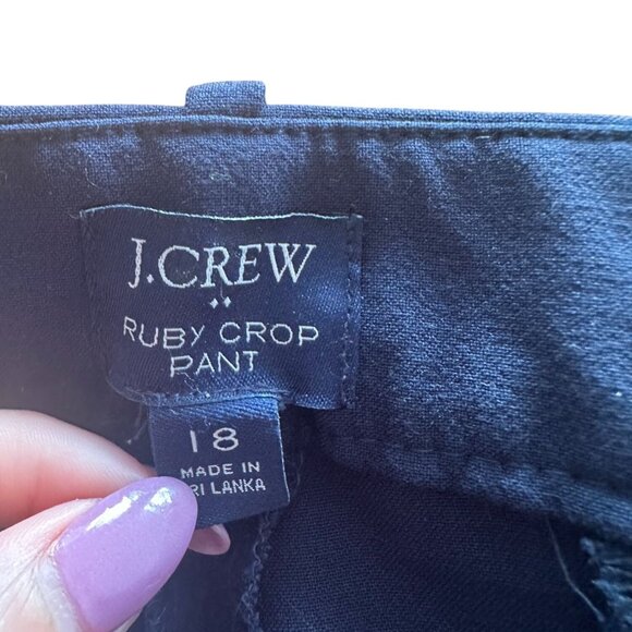 J CREW Navy Blue Ruby Crop Pants Size 18 - Picture 6 of 6